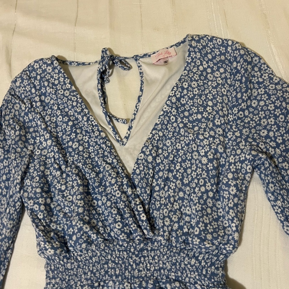 🖤Pink Lily Boho Floral Romper🖤 - Picture 3 of 6